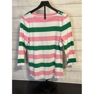 Women's Charter Club Stripe Supima Cotton Top – Size L – NWOT
